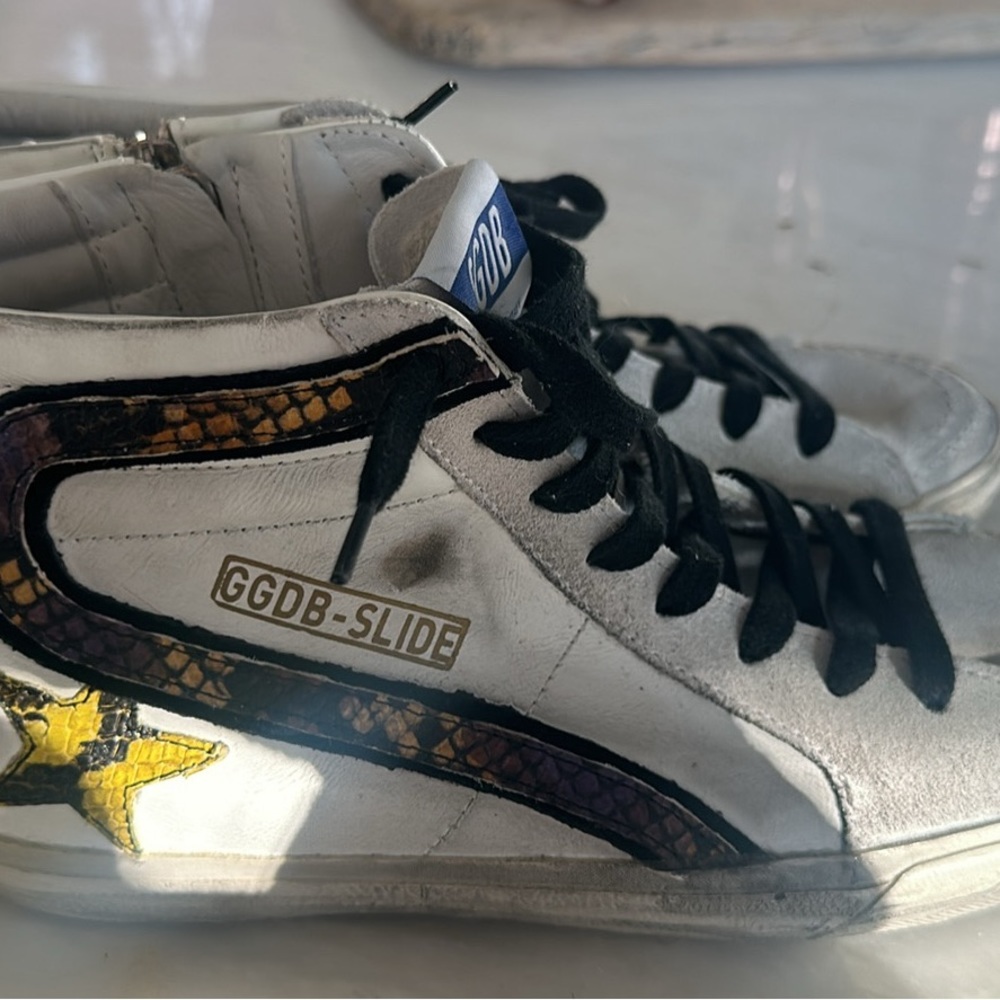 Kids High-Top Sneakers - White and Black